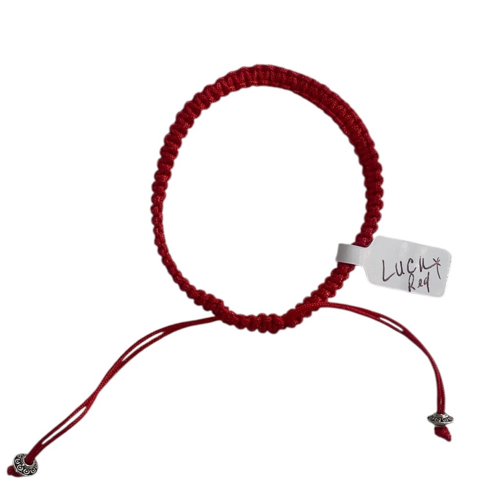 Lucky Red Braided Feng Shui Chinese Bracelet, Adjustable OS - Picture 1 of 7
